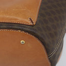 CELINE Macadam Canvas Backpack PVC Leather Brown Gold Auth 169840-16