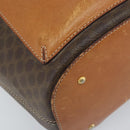 CELINE Macadam Canvas Backpack PVC Leather Brown Gold Auth 169840-17