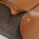 CELINE Macadam Canvas Backpack PVC Leather Brown Gold Auth 169840-19