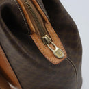 CELINE Macadam Canvas Backpack PVC Leather Brown Gold Auth 169840-21