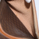 CELINE Macadam Canvas Backpack PVC Leather Brown Gold Auth 169840-26