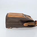 CELINE Macadam Canvas Backpack PVC Leather Brown Gold Auth 169840-3
