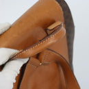 CELINE Macadam Canvas Backpack PVC Leather Brown Gold Auth 169840-7