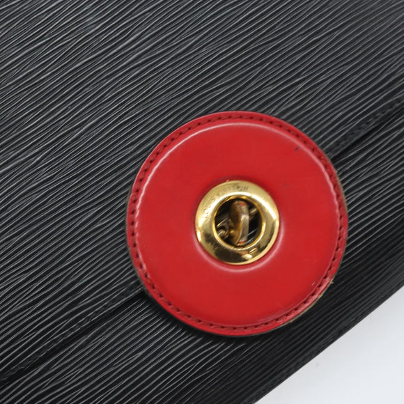 LOUIS VUITTON Epi Free Run Bicolor Shoulder Bag Red Black M52417 LV Auth 169843