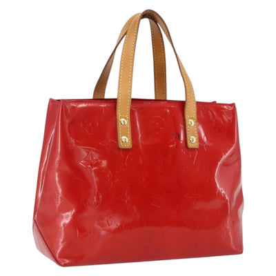 LOUIS VUITTON Monogram Vernis Reade PM Hand Bag Red Rouge M91088 LV Auth 169846