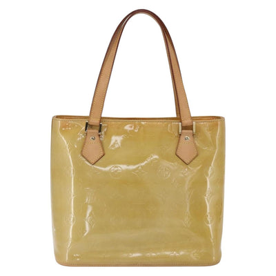 LOUIS VUITTON Monogram Vernis Houston Hand Bag Beige M91004 LV Auth 169848 - 0