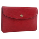 LOUIS VUITTON Epi Montaigne 23 Clutch Bag Red M52667 LV Auth 169852-1