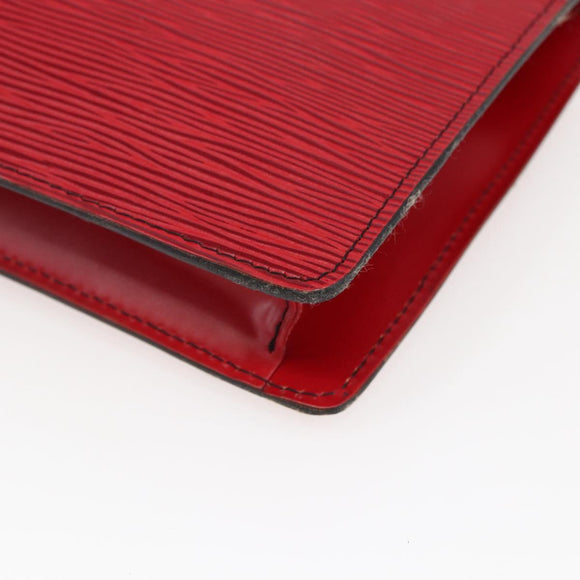 LOUIS VUITTON Epi Montaigne 23 Clutch Bag Red M52667 LV Auth 169852