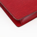 LOUIS VUITTON Epi Montaigne 23 Clutch Bag Red M52667 LV Auth 169852-11