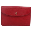 LOUIS VUITTON Epi Montaigne 23 Clutch Bag Red M52667 LV Auth 169852-2