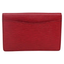 LOUIS VUITTON Epi Montaigne 23 Clutch Bag Red M52667 LV Auth 169852-3