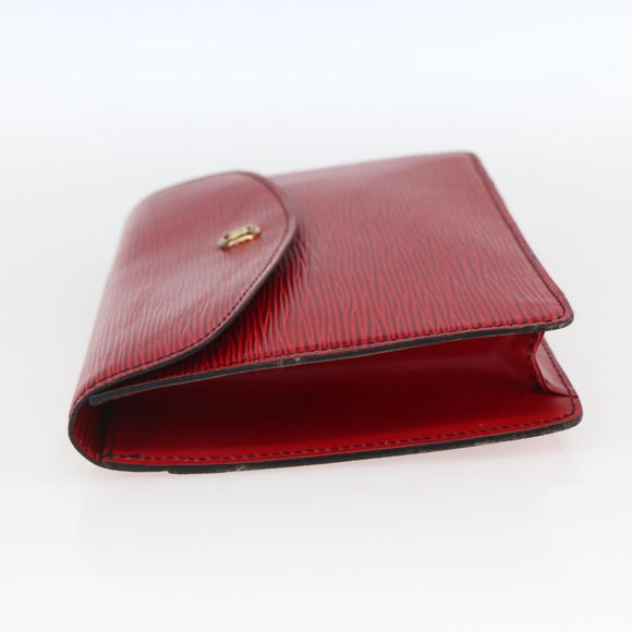 LOUIS VUITTON Epi Montaigne 23 Clutch Bag Red M52667 LV Auth 169852