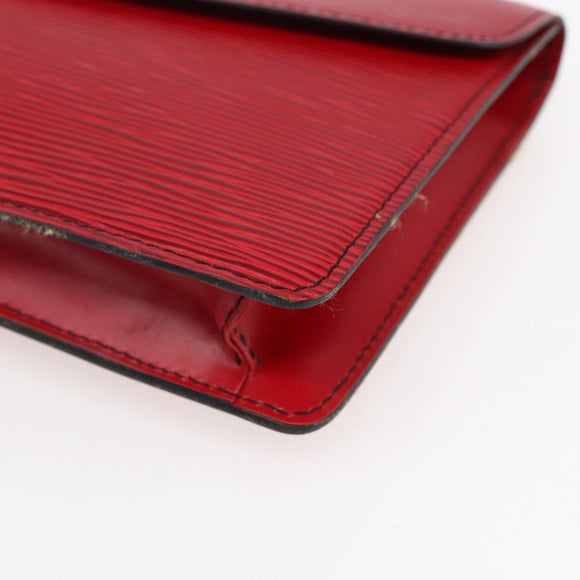LOUIS VUITTON Epi Montaigne 23 Clutch Bag Red M52667 LV Auth 169852