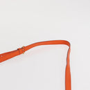 Salvatore Ferragamo Gancini Hand Bag Leather 2way Orange Gold Auth 169855-15