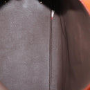Salvatore Ferragamo Gancini Hand Bag Leather 2way Orange Gold Auth 169855-11