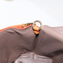 Salvatore Ferragamo Gancini Hand Bag Leather 2way Orange Gold Auth 169855-23