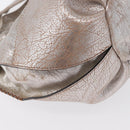 CELINE Bitter Sweet Hand Bag Leather Silver Auth 169857-16