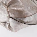 CELINE Bitter Sweet Hand Bag Leather Silver Auth 169857-9