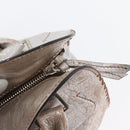 CELINE Bitter Sweet Hand Bag Leather Silver Auth 169857-10