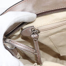 CELINE Bitter Sweet Hand Bag Leather Silver Auth 169857-21