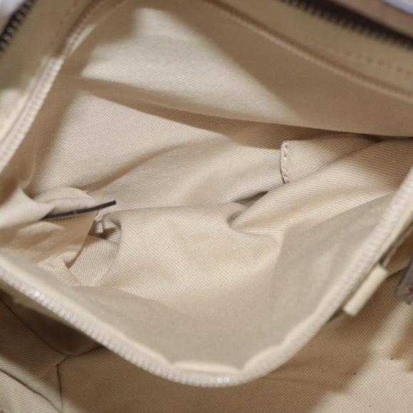 CELINE Bitter Sweet Hand Bag Leather Silver Auth 169857