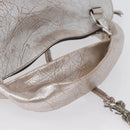 CELINE Bitter Sweet Hand Bag Leather Silver Auth 169857-7