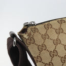 GUCCI GG Canvas Shoulder Bag Beige Silver 145857 Auth 169859-9