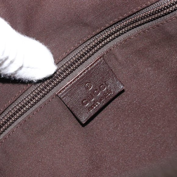 GUCCI GG Canvas Shoulder Bag Beige Silver 145857 Auth 169859