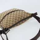 GUCCI GG Canvas Shoulder Bag Beige Silver 145857 Auth 169859-6