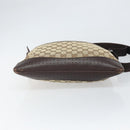 GUCCI GG Canvas Shoulder Bag Beige Silver 145857 Auth 169859-5