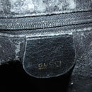 GUCCI Bamboo Shoulder Bag Leather 2way Black Gold 001 1577 2615 Auth 169863-19