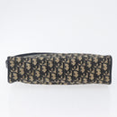 Christian Dior Trotter Canvas Shoulder Bag Navy Gold Auth 169874-6