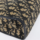 Christian Dior Trotter Canvas Shoulder Bag Navy Gold Auth 169874-16