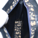 Christian Dior Trotter Canvas Shoulder Bag Navy Gold Auth 169874-20