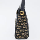 Christian Dior Trotter Canvas Shoulder Bag Navy Gold Auth 169874-4