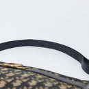 Christian Dior Trotter Canvas Shoulder Bag Navy Gold Auth 169874-9