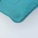 PRADA Shoulder Bag Nylon Light Blue Silver Auth 169875-15