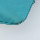 PRADA Shoulder Bag Nylon Light Blue Silver Auth 169875-16