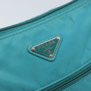 PRADA Shoulder Bag Nylon Light Blue Silver Auth 169875-18
