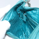 PRADA Shoulder Bag Nylon Light Blue Silver Auth 169875-21