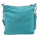 PRADA Shoulder Bag Nylon Light Blue Silver Auth 169875-2