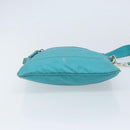 PRADA Shoulder Bag Nylon Light Blue Silver Auth 169875-5