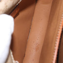 CELINE Macadam Canvas Shoulder Bag PVC Leather Beige Gold Auth 169877-17