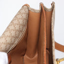 CELINE Macadam Canvas Shoulder Bag PVC Leather Beige Gold Auth 169877-18