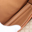 CELINE Macadam Canvas Shoulder Bag PVC Leather Beige Gold Auth 169877-20