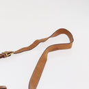 CELINE Macadam Canvas Shoulder Bag PVC Leather Beige Gold Auth 169877-8