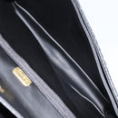 BALLY Chain Shoulder Bag Leather Black Gold Auth 169878V-18