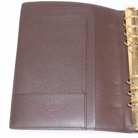LOUIS VUITTON Damier Ebene Agenda GM Dagplannerhoes R20107 LV Auth 169889SAV
