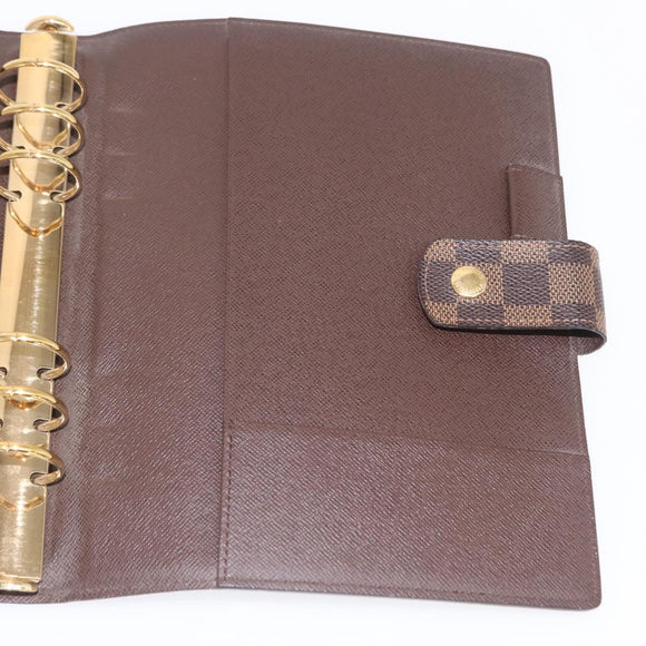 LOUIS VUITTON Damier Ebene Agenda GM Dagplannerhoes R20107 LV Auth 169889SAV
