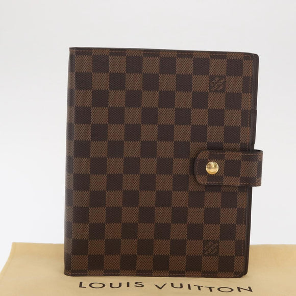 LOUIS VUITTON Damier Ebene Agenda GM Dagplannerhoes R20107 LV Auth 169889SAV